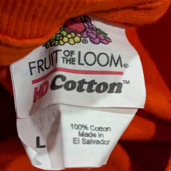 Halloween Men's Jack-O-Lantern Pumpkin Face T-Shirt, Large, Orange, 100% Cotton - Picture 9 of 10